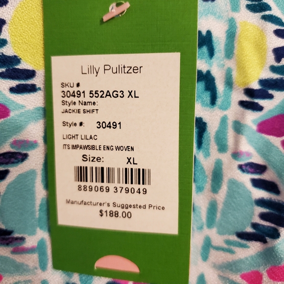 Light Lilac Verbena Its Impawsible Eng Woven Dress - Picture 7 of 8